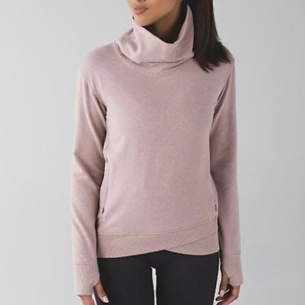 Lululemon On The Double Pullover Heathered Bark Berry 4